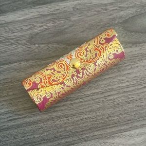 Vintage Italian Genuine Leather Lipstick Holder